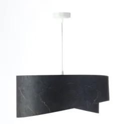 BPS Koncept Hängeleuchte Schwarz Silber E27 D: 50 cm Stoff Velours Optik< Bürolampen|Schlafzimmer Lampen