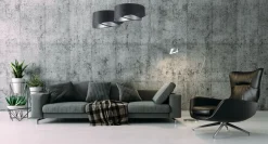 BPS Koncept Hängeleuchte Schwarz Silber E27 D: 50 cm Stoff Velours Optik< Bürolampen|Schlafzimmer Lampen