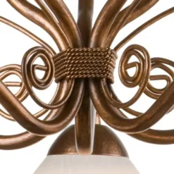 Lamkur Hängeleuchte Shabby Braun antik Metall 5-flammig< Hängelampen|Esszimmer Lampen