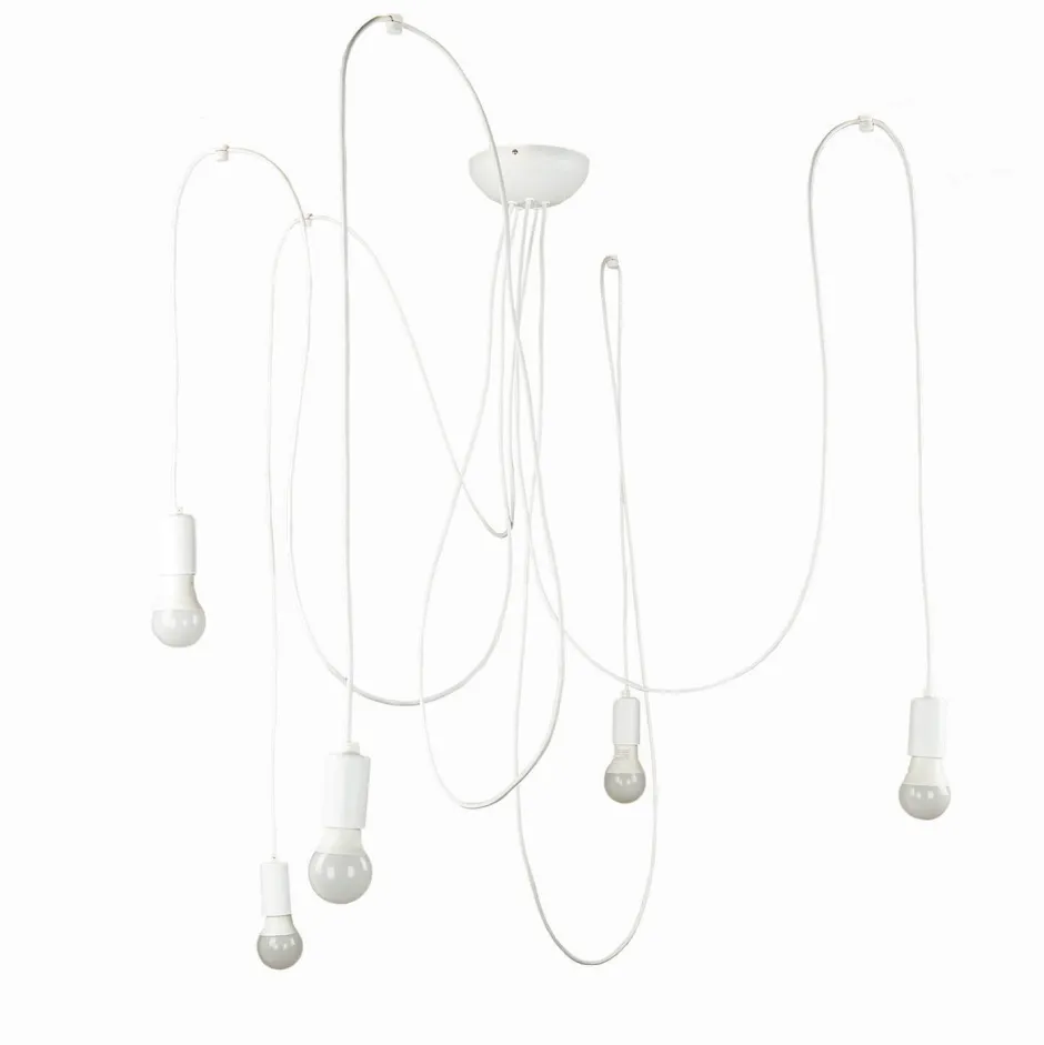 Hängelampen|Esszimmer Lampen*Nowodvorski Hängeleuchte SPIDER in Weiß 5-flmg