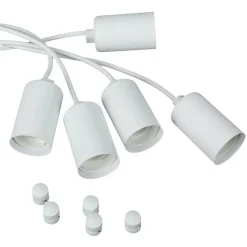 Hängelampen|Esszimmer Lampen*Nowodvorski Hängeleuchte SPIDER in Weiß 5-flmg