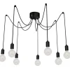 Hängelampen|Esszimmer Lampen*Luminex Hängeleuchte SPINDEL in Schwarz 7-flmg