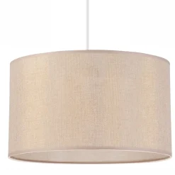 Lamkur Hängeleuchte Stoff Ø 35 cm rund E27 in Gold verstellbar< Schlafzimmer Lampen|Küchenlampen