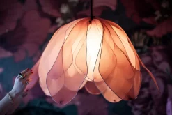 Hängelampen|Esszimmer Lampen*By Rydéns Hängeleuchte Stoff 80 cm breit H: max. 120 cm biegsam Rosa