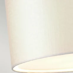 Stofflampen|Wohnzimmerlampen*Elstead Hängeleuchte Stoff Ø36cm in Creme Messing antik