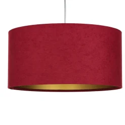 BPS Koncept Hängeleuchte Stoff Ø40cm Rot Gold Retro Esstisch< Hängelampen|Esszimmer Lampen