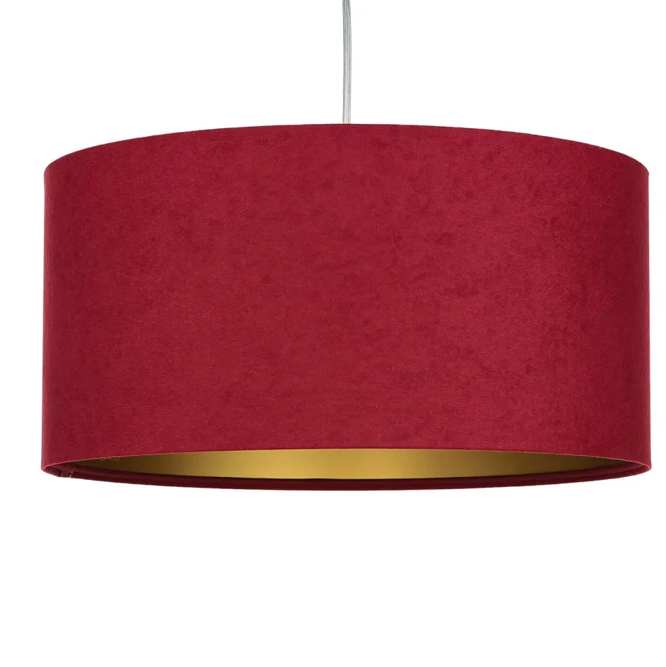 BPS Koncept Hängeleuchte Stoff Ø40cm Rot Gold Retro Esstisch< Hängelampen|Esszimmer Lampen