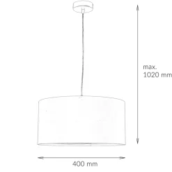 BPS Koncept Hängeleuchte Stoff Ø40cm Rot Gold Retro Esstisch< Hängelampen|Esszimmer Lampen