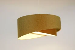 BPS Koncept Hängeleuchte Stoff E27 D: 45 cm rund Beige Stoff Modern< Hängelampen|Bürolampen