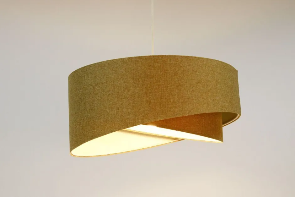 BPS Koncept Hängeleuchte Stoff E27 D: 45 cm rund Beige Stoff Modern< Hängelampen|Bürolampen