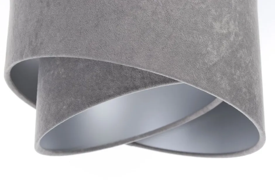 BPS Koncept Hängeleuchte Stoff 3-flammig E27 in Weiß Grau Silber< Hängelampen|Bürolampen