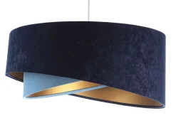 Bürolampen|Schlafzimmer Lampen*BPS Koncept Hängeleuchte Stoff rund Ø 50 cm Velours Optik Modern MARLON