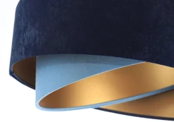 Bürolampen|Schlafzimmer Lampen*BPS Koncept Hängeleuchte Stoff rund Ø 50 cm Velours Optik Modern MARLON