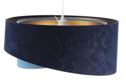 Bürolampen|Schlafzimmer Lampen*BPS Koncept Hängeleuchte Stoff rund Ø 50 cm Velours Optik Modern MARLON