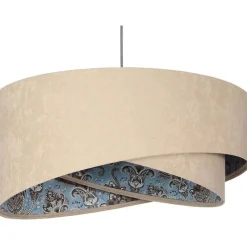 BPS Koncept Hängeleuchte Stoff Velours Optik rund Ø 50 cm Modern E27< Hängelampen|Bürolampen