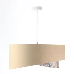 Bürolampen|Schlafzimmer Lampen*BPS Koncept Hängeleuchte Stoffschirm Velours Optik Ø 50 cn wohnlich E27