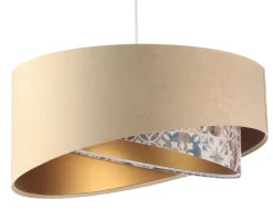 Bürolampen|Schlafzimmer Lampen*BPS Koncept Hängeleuchte Stoffschirm Velours Optik Ø 50 cn wohnlich E27