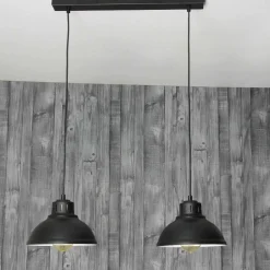 Luminex Hängeleuchte SVEN in Schwarz 2-flmg< Hängelampen|Esszimmer Lampen