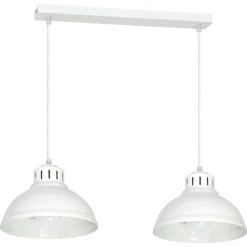 Hängelampen|Esszimmer Lampen*Luminex Hängeleuchte SVEN in Weiß 2-flmg