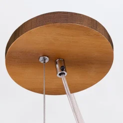 Elstead Hängeleuchte Teak Holz Furnier Glas Ø 35 cm Ring E27< Hängelampen|Bürolampen