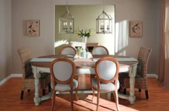 Rustikale Lampen|Designerlampen*Elstead Hängeleuchte THOREN Nickel kürzbar Lampe Esszimmer