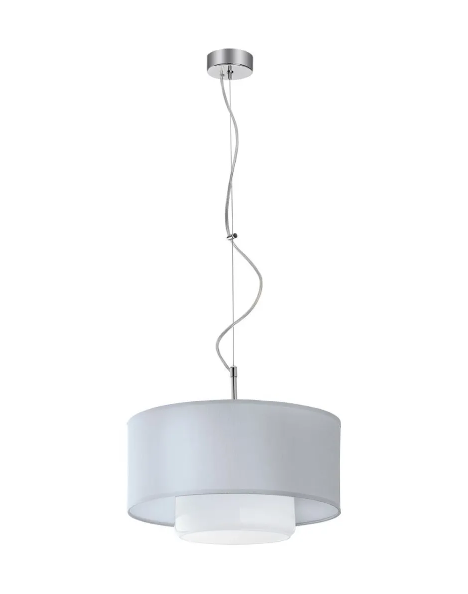 Moderne Lampen|Stofflampen*Jupiter Hängeleuchte VERRONA Stoff Glas Ø35cm Esszimmer