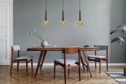 Masterlight Hängeleuchte verstellbar 3-flammig Glas Metall E27< Kugellampen|Glaslampen