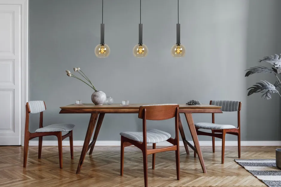 Masterlight Hängeleuchte verstellbar 3-flammig Glas Metall E27< Kugellampen|Glaslampen