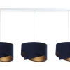 Bürolampen|Wohnzimmerlampen*BPS Koncept Hängeleuchte verstellbar 3-flammig E27 Weiß Blau Gold E27