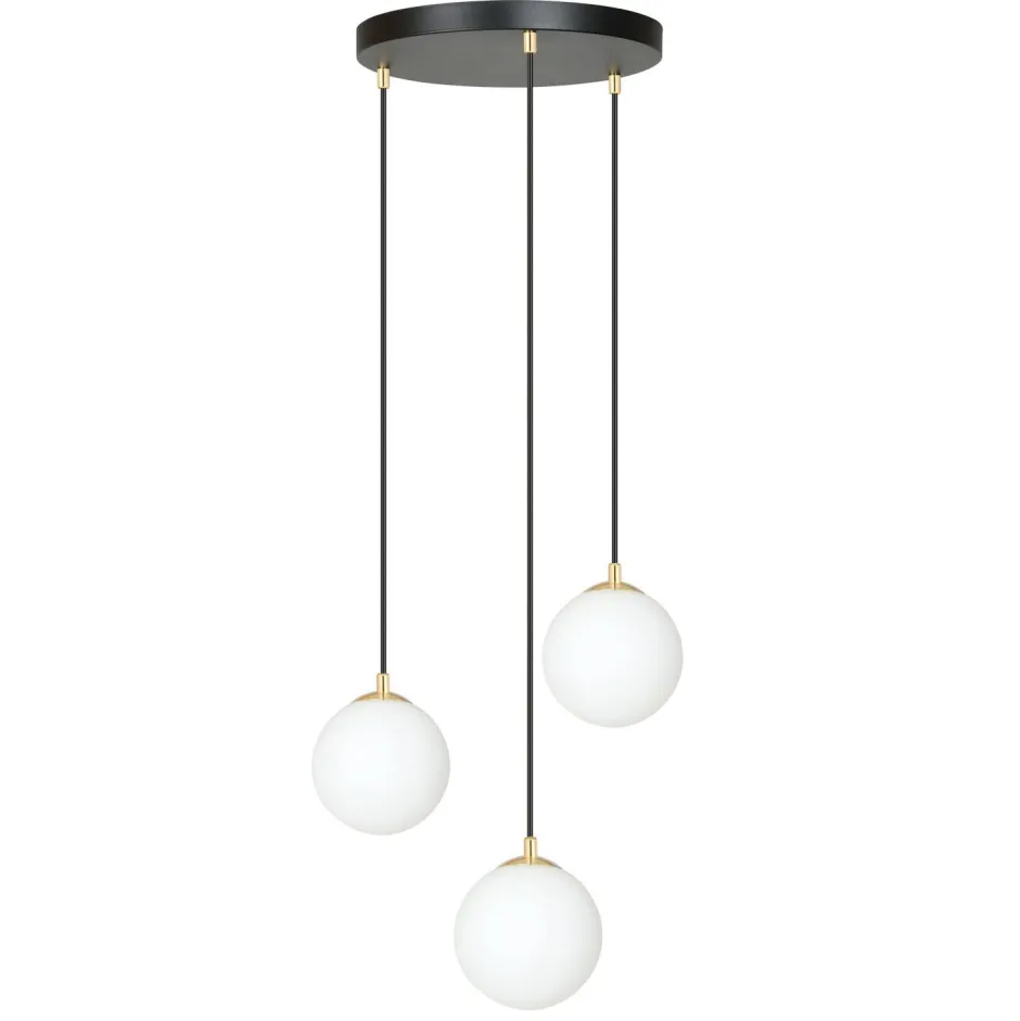 Hängelampen|Esszimmer Lampen*Emibig Hängeleuchte verstellbar Schwarz Weiß Gold E14 Esstisch