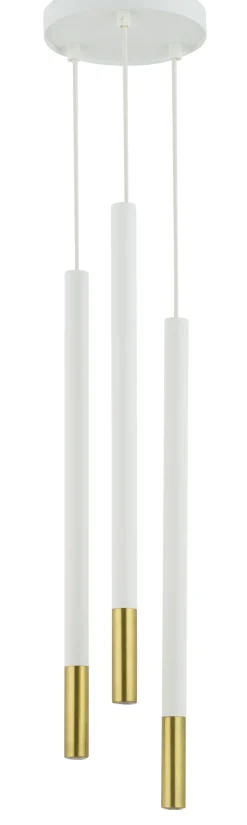 Sigma Hängeleuchte Weiß Gold Metall Messing B:16 cm dekorativ< Hängelampen|Moderne Lampen