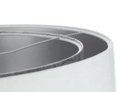 Hängelampen|Bürolampen*BPS Koncept Hängeleuchte Weiß Grau Silber E27 rund D: 50 cm Stoff