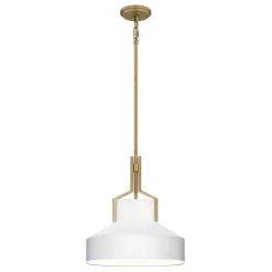 Hängelampen|Esszimmer Lampen*Elstead Hängeleuchte Weiß Messing antik E27 aus Glas Metall Ø 37 cm