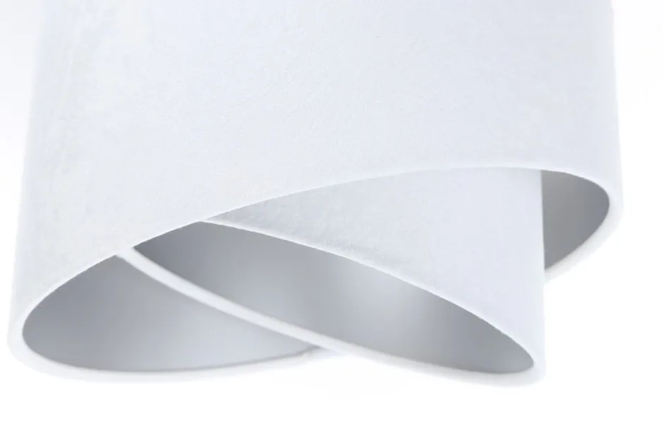 BPS Koncept Hängeleuchte Weiß Silber E27 Stoff Velours Optik 3-flammig< Hängelampen|Bürolampen