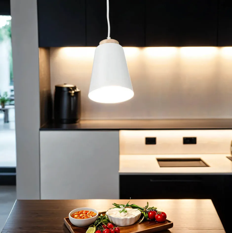 Skandinavische Lampen|Lampen Aus Aller Welt*Emibig Hängeleuchte Wohnzimmer Esstisch in Weiß ROGER