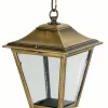 Außenleuchten Antik|Rustikale Lampen*Lido Hängende Laterne aus Messing außen Rustikal