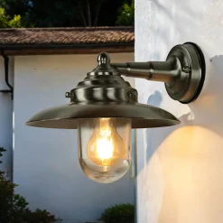 Lido Hoflampe KAVALA Messing Glas IP64 rostfrei Außen< Rustikale Lampen|Metall Lampen