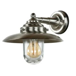 Lido Hoflampe KAVALA Messing Glas IP64 rostfrei Außen< Rustikale Lampen|Metall Lampen