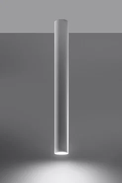 Küchenlampen|Moderne Lampen*Sollux Hohe Deckenlampe Weiß 60 cm Ø 6 cm schmal GU10