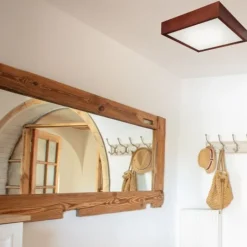 Flurlampen|Bürolampen*Lamkur Holz Deckenleuchte eckig Modern Wohnzimmer