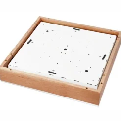 Wohnzimmerlampen|Glaslampen*Lamkur Holz Deckenleuchte Glasschirm E27 B:48 cm blendarm