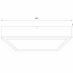 Wohnzimmerlampen|Glaslampen*Lamkur Holz Deckenleuchte Glasschirm E27 B:48 cm blendarm