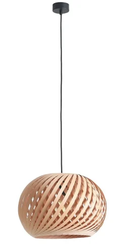 ALDEX Holz Hängelampe in Natur E27 rund Ø40 cm gemütlich< Schlafzimmer Lampen|Feuchtraumleuchten