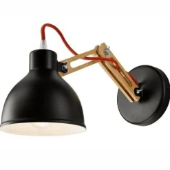 Lamkur Holz Schwarz Spot Modern vielseitig TIASIA Lampe< Wandleuchten|Flurlampen
