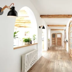 Lamkur Holz Schwarz Spot Modern vielseitig TIASIA Lampe< Wandleuchten|Flurlampen