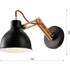 Lamkur Holz Schwarz Spot Modern vielseitig TIASIA Lampe< Wandleuchten|Flurlampen