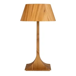 Elstead Holz Tischlampe Modern Holz 53 cm Teak Furnier E27< Wohnzimmerlampen|Schlafzimmer Lampen