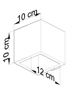 Wohnzimmerlampen|Holzlampen*Sollux Holzlampe GEO Up Down B:10cm quadratisch G9