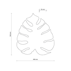 Wandleuchten|Flurlampen*TK Lighting Indirekte Wandleuchte Metall Braun H: 54 cm 3x G9 Blatt