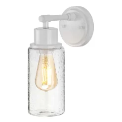 Elstead Industrial Badezimmerleuchte IP44 Weiß Glas Schirm< Wandleuchten|Badezimmer Lampe